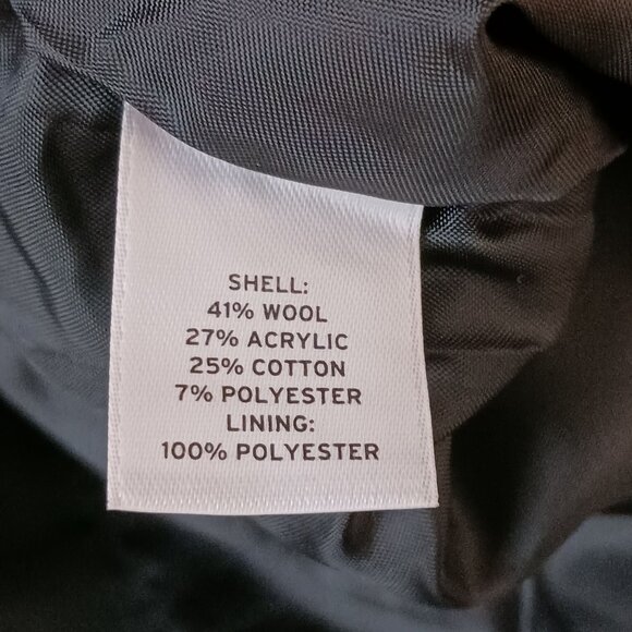 Halogen Black/White Tweed Wool Blend Mini Skirt, Size 2, Back Zipper - Picture 5 of 8